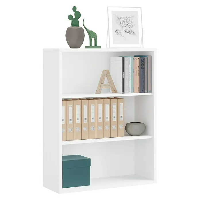 Muebles Pitarch Estantería de madera - An x Al: 75,5 x 99,5 cm, Blanco