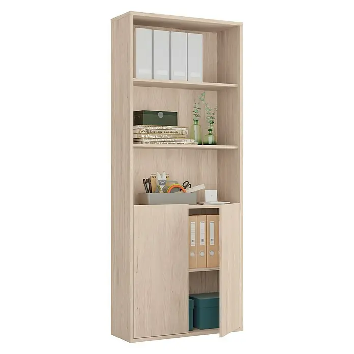 Muebles Pitarch Estantería de madera - An x Al: 75 x 196,5 cm, Roble