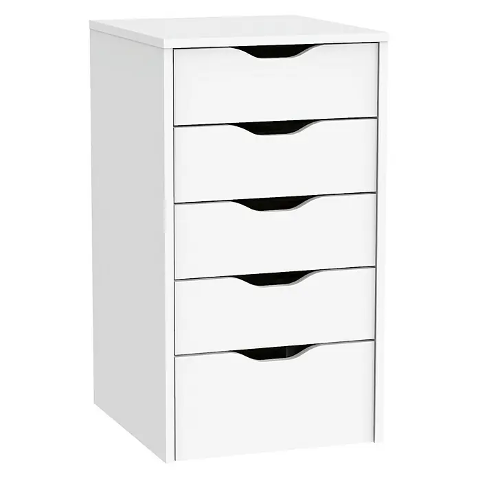 Muebles Pitarch Cajonera Eko - L x An x Al: 43 x 40 x 71 cm, Número de cajones: 5 ud., Blanco