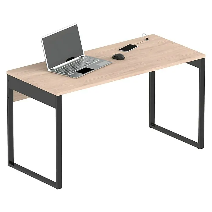 Muebles Pitarch Mesa de escritorio Nexus - L x An x Al: 60 x 135 x 75 cm, Roble/Negro