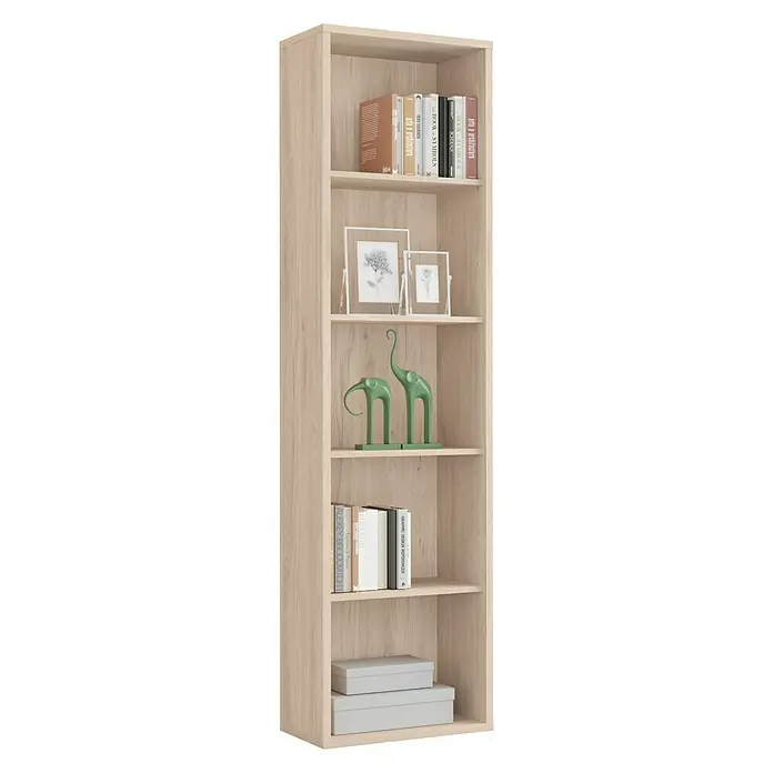Muebles Pitarch Estantería de madera - An x Al: 51,5 x 196,5 cm, Roble