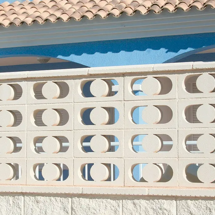 Celosía de pared Mundo - 40 x 20 cm, Blanco