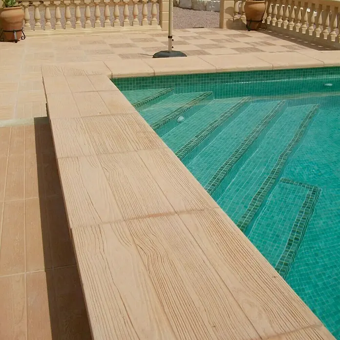 Pavimento Remate piscina Teka - 50 x 45 cm, Marrón