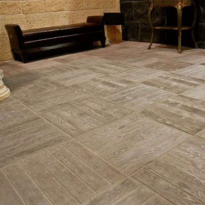 Baldosa para exterior Madera Nogal - 50 x 50 cm, Marrón