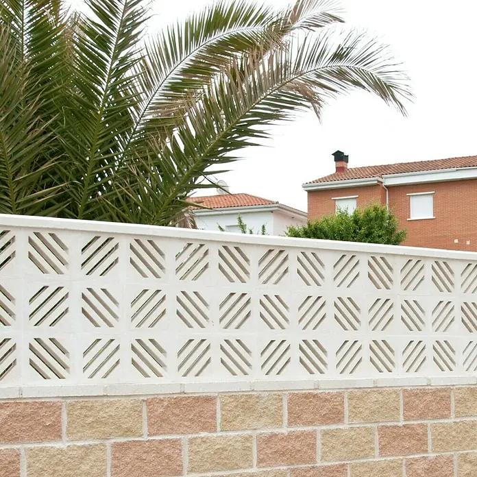 Celosía de pared Palmera - 25 x 25 cm, Blanco
