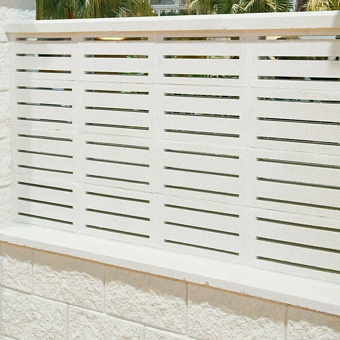 Celosía de pared Cebra - 40 x 20 cm, Blanco