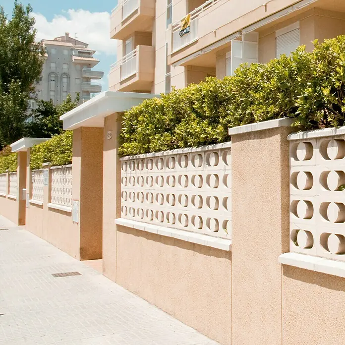 Celosía de pared Mundo - 40 x 20 cm, Blanco