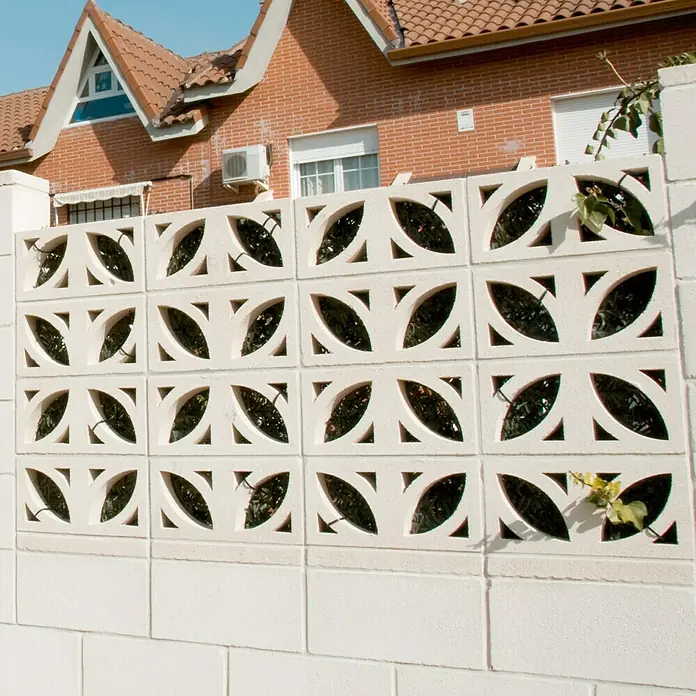 Celosía de pared Pétalos - 40 x 20 cm, Blanco