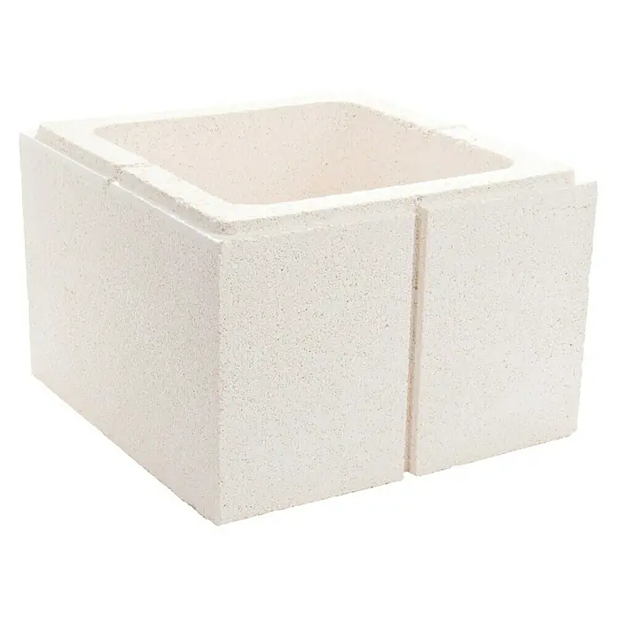 Bloque Pilastra Liso 2 - 30 x 30 x 20 cm, Blanco, Hormigón, Liso