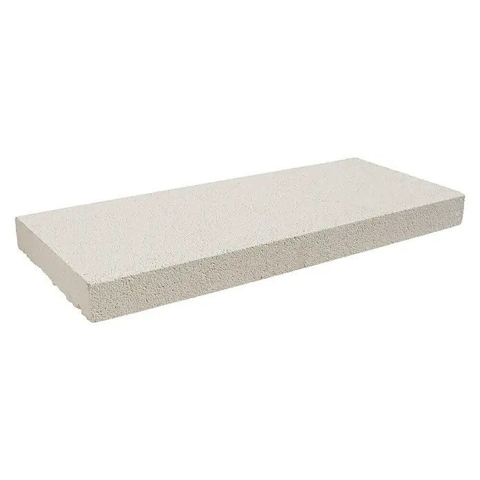 Cubremuros plano Liso - 50 x 22 x 4 cm, Blanco, Hormigón