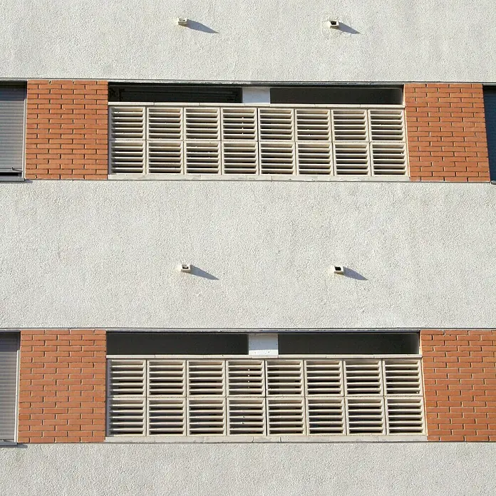 Persiana de ventilación - 40 x 40 cm, Blanco