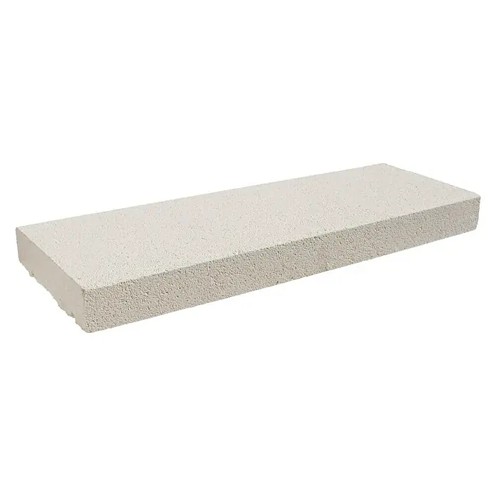 Cubremuros plano Liso - 50 x 16 x 4 cm, Blanco, Hormigón