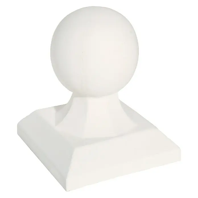 Tapa de remate para pilares Esfera - 26 x 26 cm, Blanco