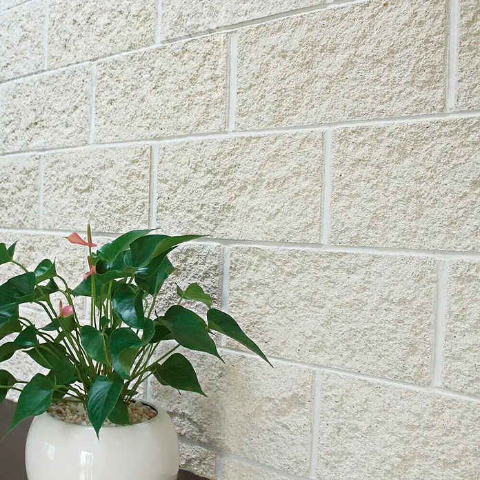 Revestimiento plaqueta Split - 40 x 20 cm, Blanco