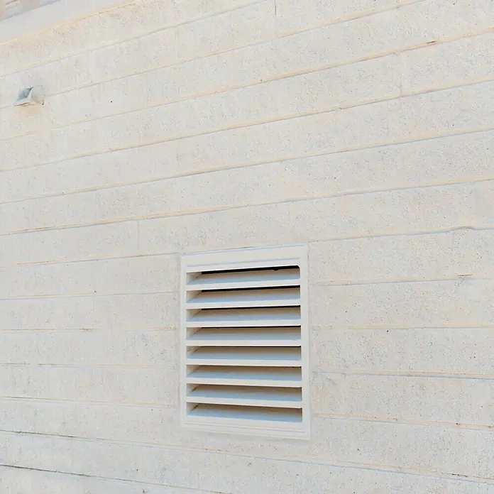 Persiana de ventilación - 40 x 40 cm, Blanco