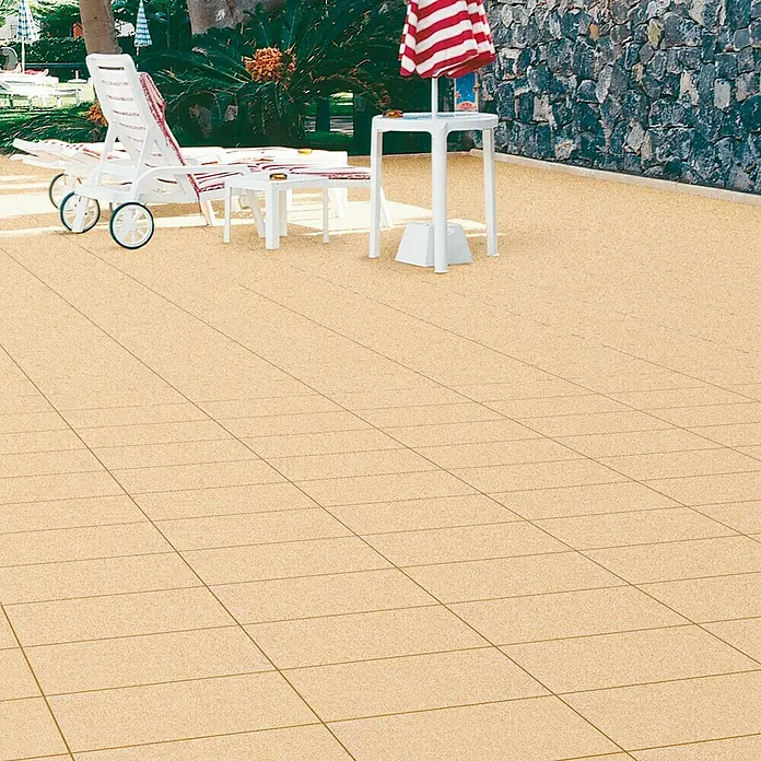 Pavimento plaqueta R4 - 40 x 20 cm, Crema