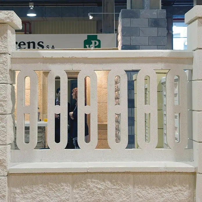 Balaustrada plana - 6 x 20 x 70 cm, Blanco, Hormigón