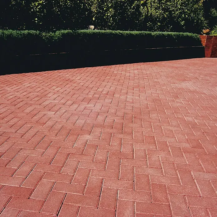 Adoquín - 20 x 10 x 6 cm, Rojo, Hormigón, Rectangular
