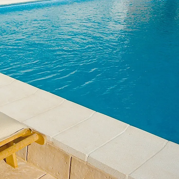 Pavimento remate Piscina R1 - 50 x 25 cm, Blanco, Liso