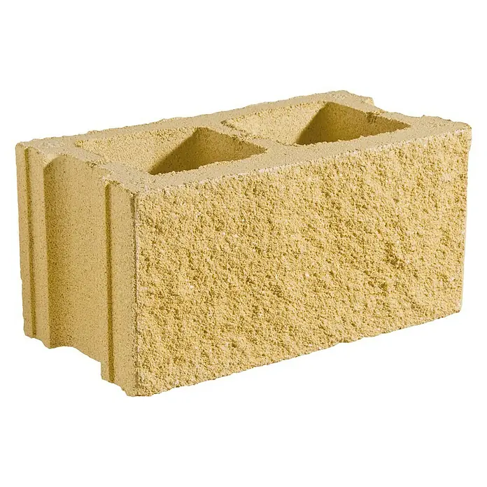 Bloque de hormigón poroso JM Split - 40 x 20 x 20 cm, Crema, Hormigón