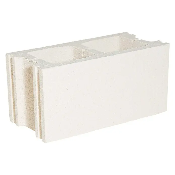 Bloque de hormigón poroso JM - 40 x 20 x 20 cm, Blanco, Hormigón