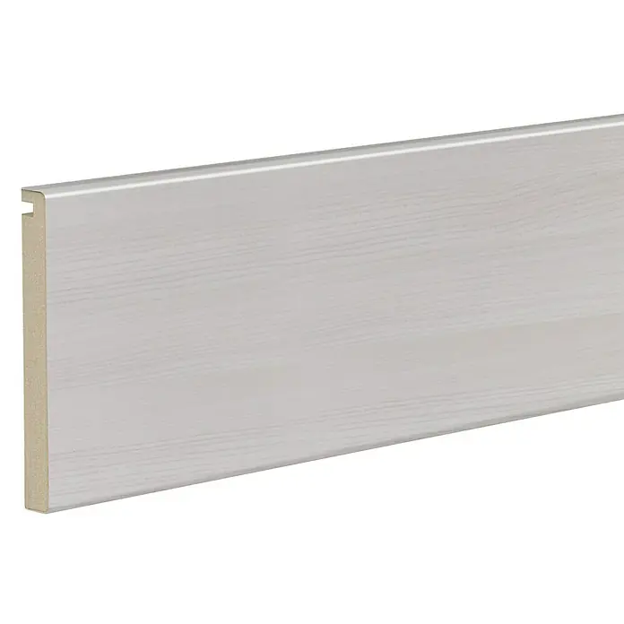 Solid Elements Tapeta ranurada Fresno Eslovenia - 8 x 220 cm, Blanco, 5 ud.