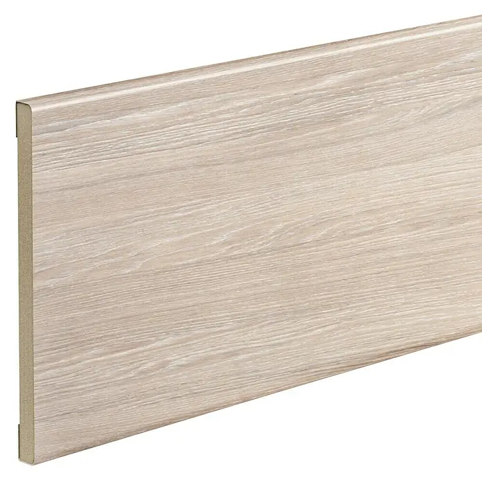 Solid Elements Embellecedor de madera cubreguía Roble Gris - 220 cm x 15 cm x 10 mm, Roble Gris