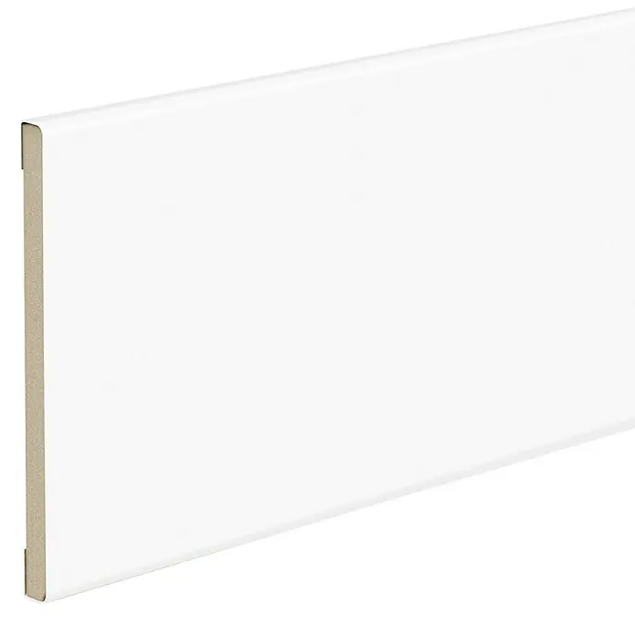 Solid Elements Embellecedor de madera cubreguía Blanco lacado - 220 cm x 15 cm x 10 mm