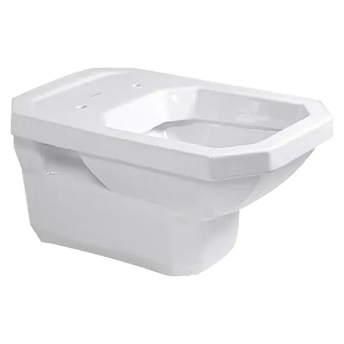 Duravit 1930 Wand-WC - Mit Spülrand, Mit schmutzabweisender Glasur, Spülform: Tief, WC Abgang: Waagerecht, Weiß - Vorderansicht