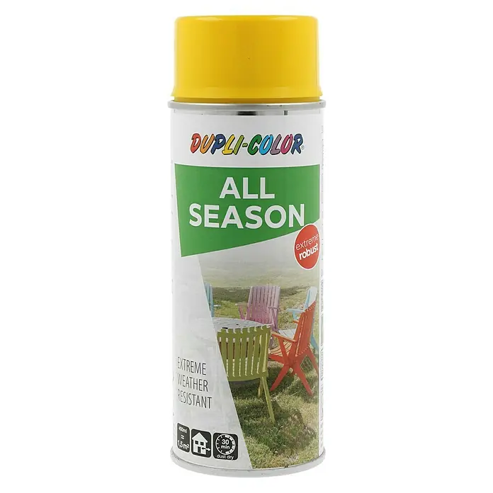 Dupli-Color Color Lak u spreju RAL 1021 - Repica žute boje, Sjaj, 400 ml - Pogled sprijeda