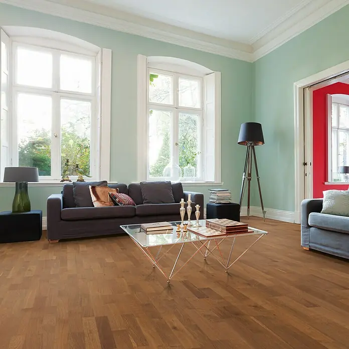 Living by Haro Fertigparkett Eiche Mocca - 2.200 x 180 x 12 mm, Schiffsboden - Stimmungsaufnahme