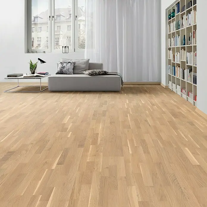 Living by Haro Fertigparkett Eiche Weiß Naturöl - 2.200 x 180 x 12 mm, Schiffsboden - Stimmungsaufnahme