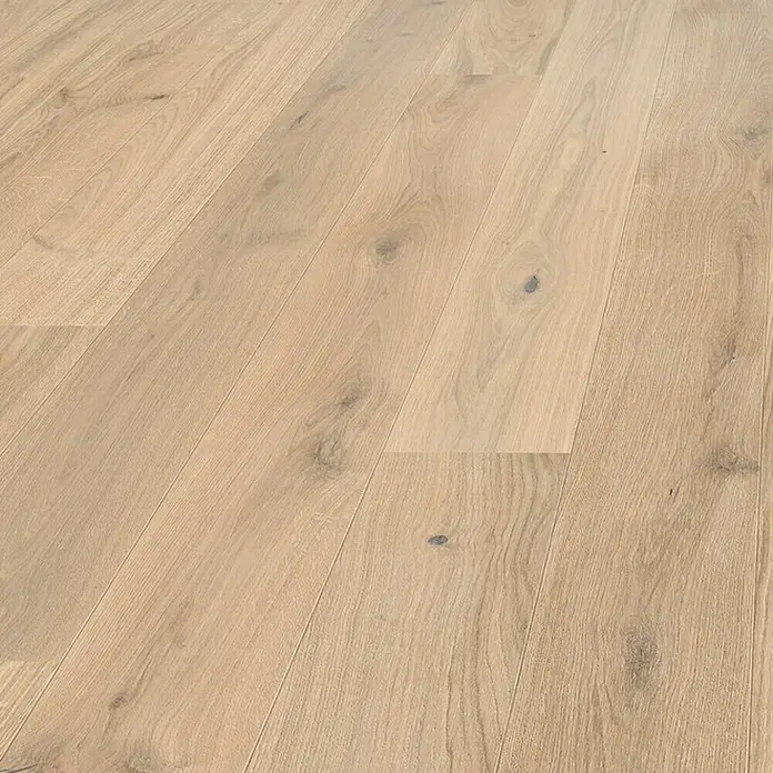 Living by Haro Fertigparkett Eiche Creme Naturöl - 2.200 x 180 x 12 mm, Landhausdiele - Linke Seitenansicht