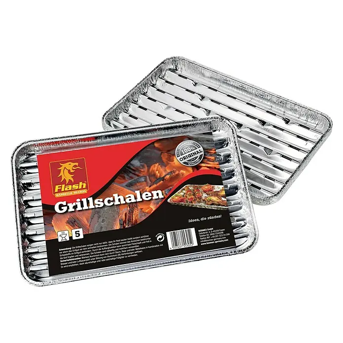 Grillpfanne - Aluminium, 5 Stk. - Vorderansicht