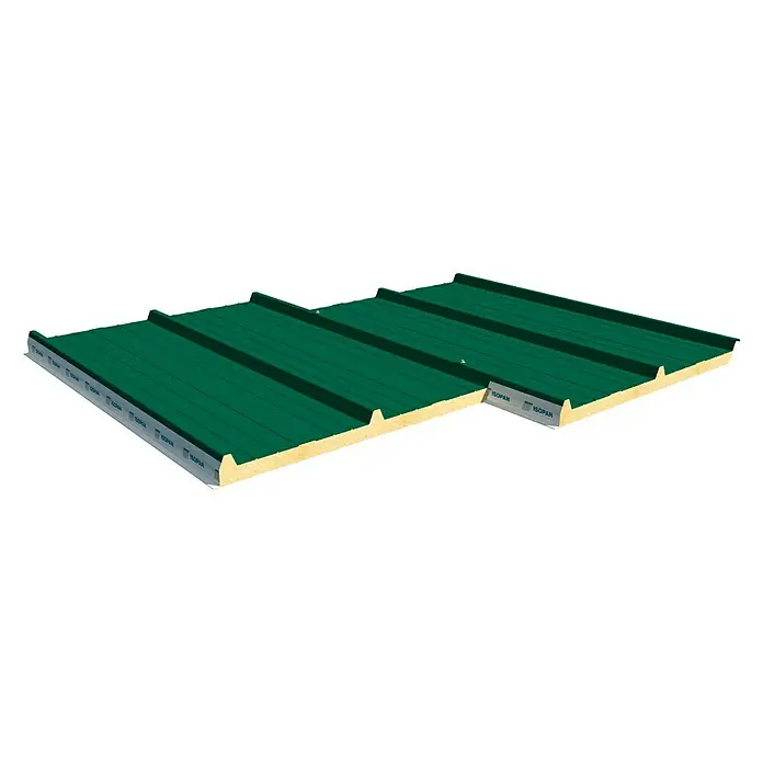 Isopan Panel de sándwich  aislante Isotego Verde - 4 x 1 m