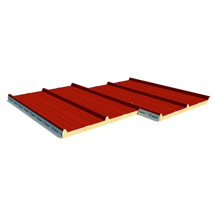 Isopan Panel de sándwich  aislante Isotego Rojo - 4 x 1 m