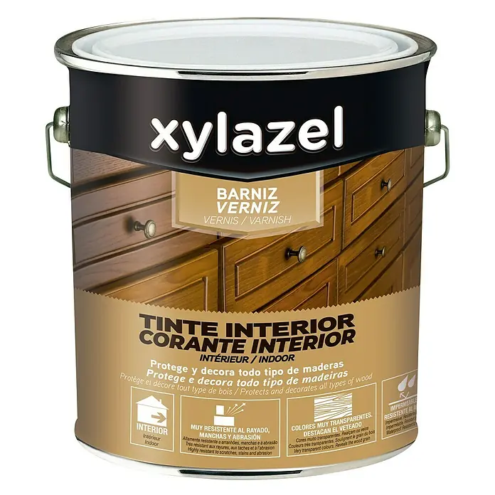 Xylazel Barniz Tinte interior - Incoloro, 4 l, Brillante