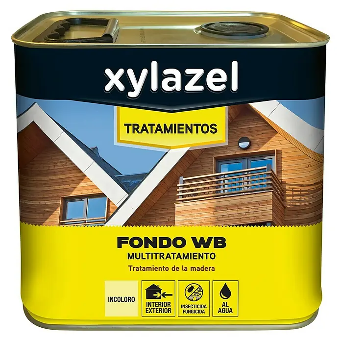 Xylazel Protección para madera Fondo WB - Incoloro, 2,5 l