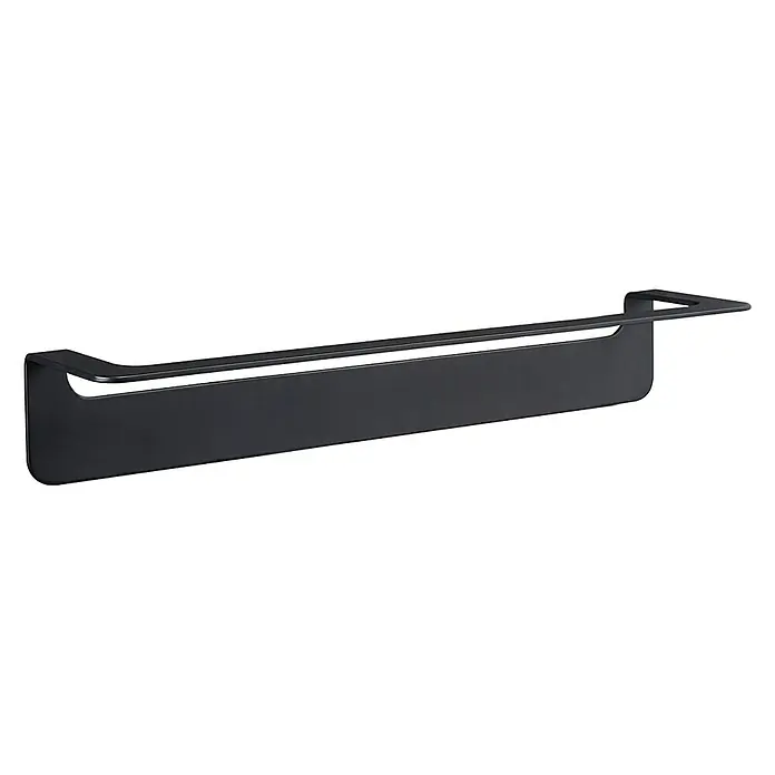 Aquasanit Skyline Black Toallero de barra - Ancho: 45 cm, 1 brazo, Cepillado