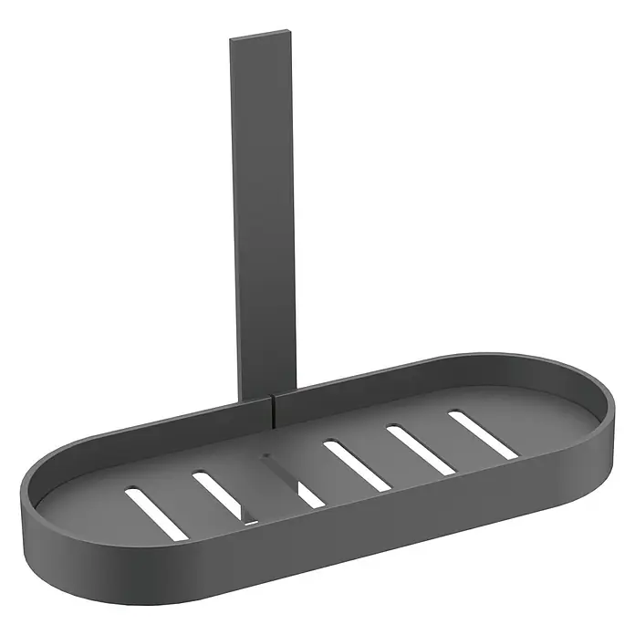 Aquasanit Evolution Cesta de baño - L x An x Al: 12 x 30 x 25 cm, Negro, Mate