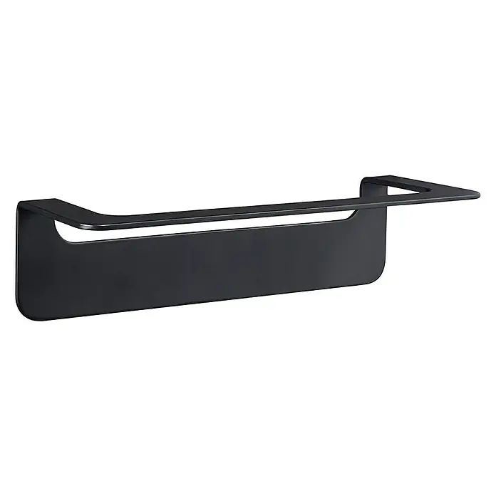 Aquasanit Skyline Black Toallero de barra - Ancho: 30 cm, 1 brazo, Cepillado