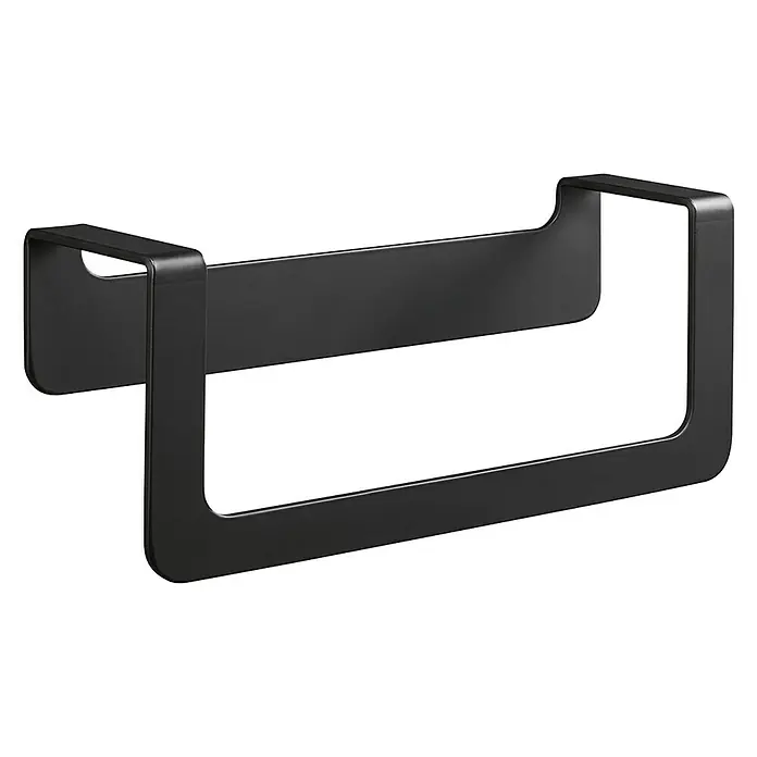 Aquasanit Skyline Black Toallero de anilla - Negro
