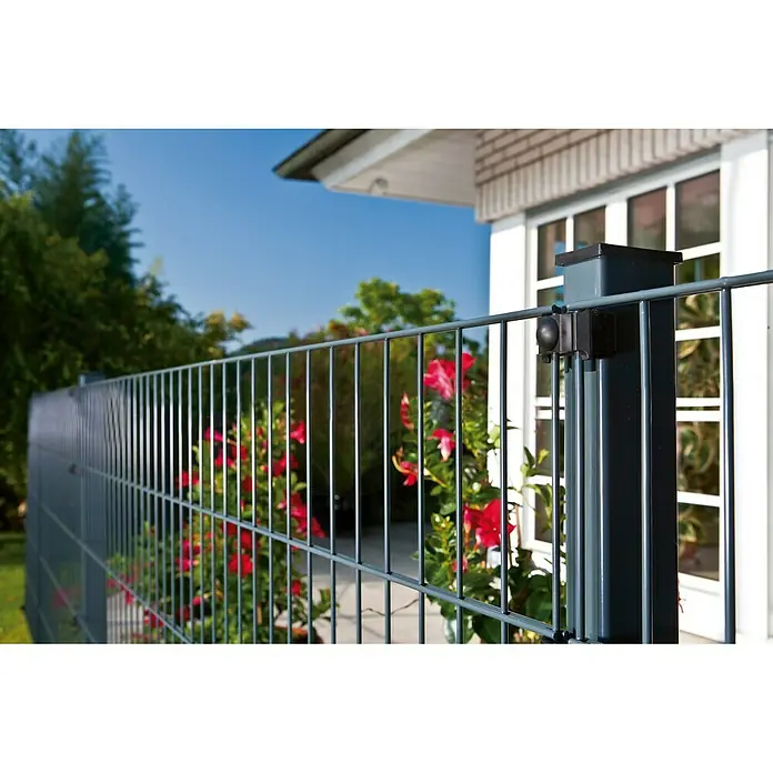 Kraus Zaunpfosten Typ K - Höhe: 140 cm, Anthrazit, Stahl