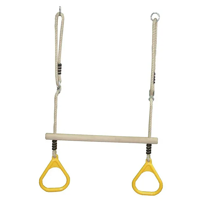 Ringtrapez - Breite: 60 cm, Natur/Gelb, Kunsthanf - Vorderansicht