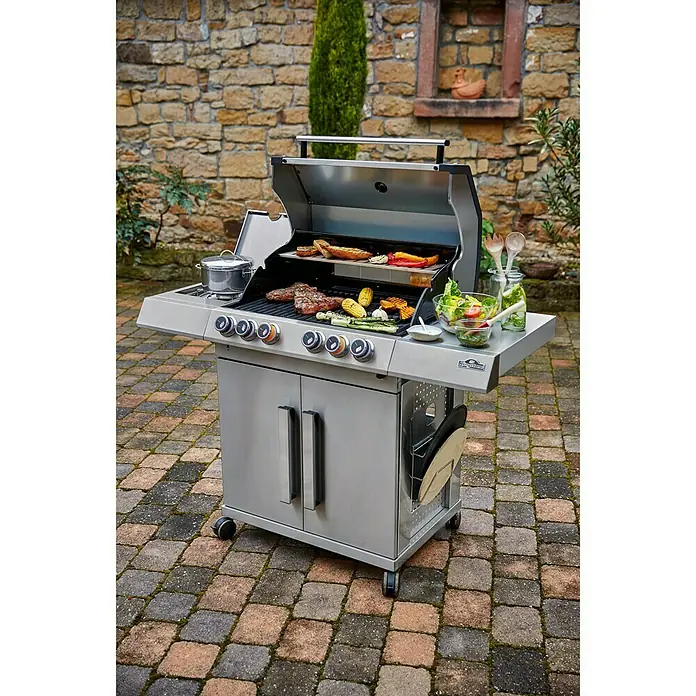Kingstone KMS Gasgrill Cliff 455-I ES - Anzahl Brenner: 5, Hauptgrillfläche: 70 x 45 cm, 20,2 kW