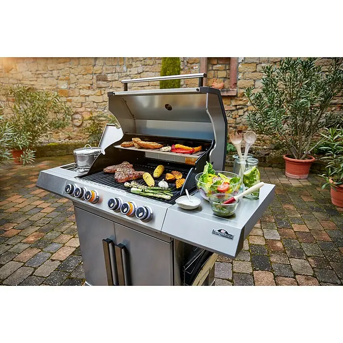 Kingstone KMS Gasgrill Cliff 455-I ES - Anzahl Brenner: 5, Hauptgrillfläche: 70 x 45 cm, 20,2 kW