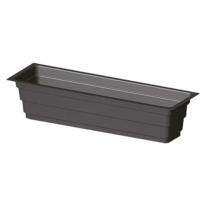 Pflanzkasten-Einsatz Cora - Außenmaß (L x B x H): 40 x 120 x 29 cm, Kunststoff, Schwarz