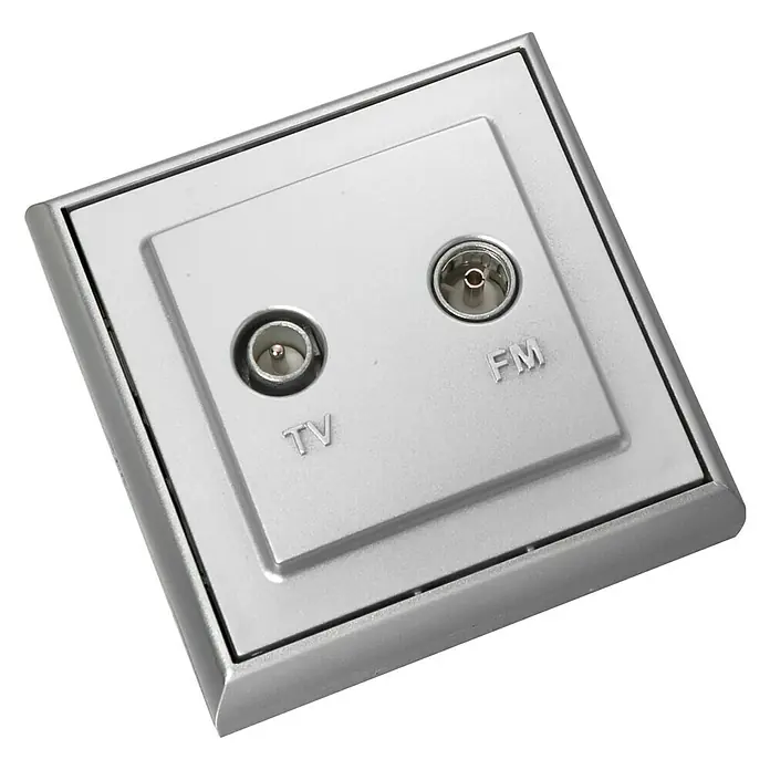Fontini BF-25 Toma TV intermedia Monoblock - Aluminio, Plástico, En pared