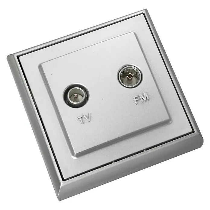 Fontini BF-25 Toma TV final Monoblock - Aluminio, Plástico, En pared