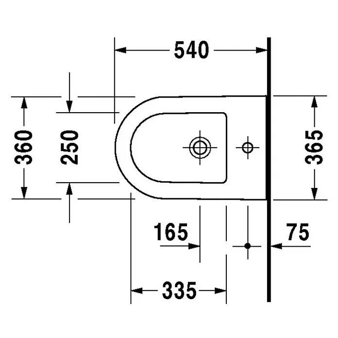 Duravit Darling New Wand-Bidet - Mit schmutzabweisender Glasur, Keramik, Weiß - Detailaufnahme